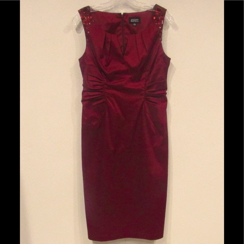 Adrianna Papell Embellished MIDI Dress size 8